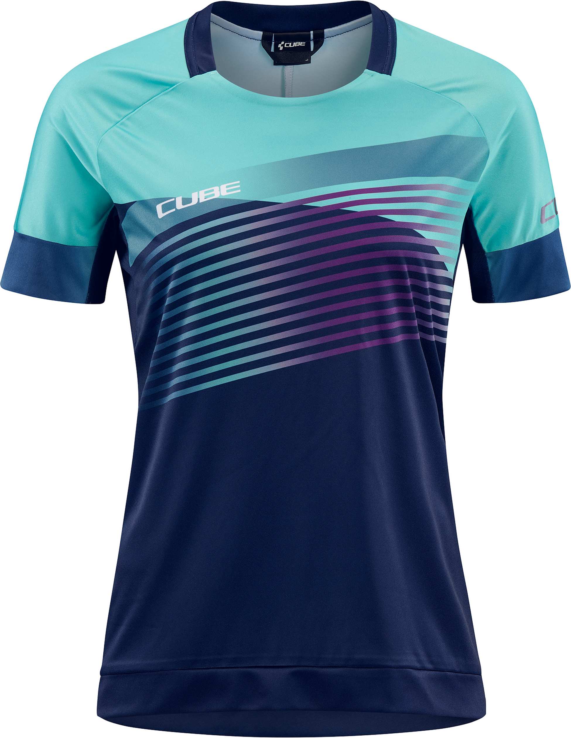 TEAMLINE WS Rundhalstrikot kurzarm blue´n´mint