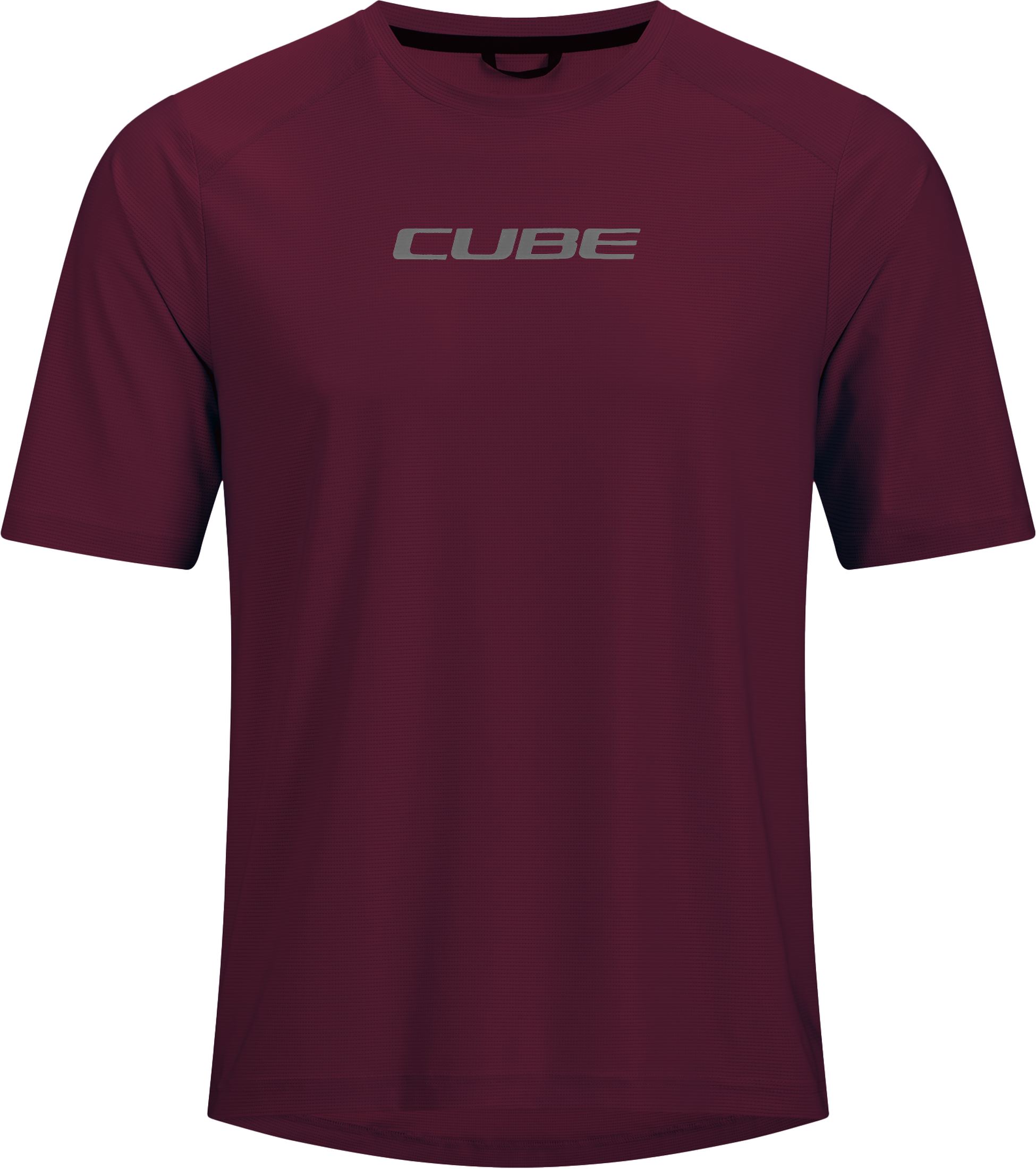Funktionsshirt kurzarm bordeaux