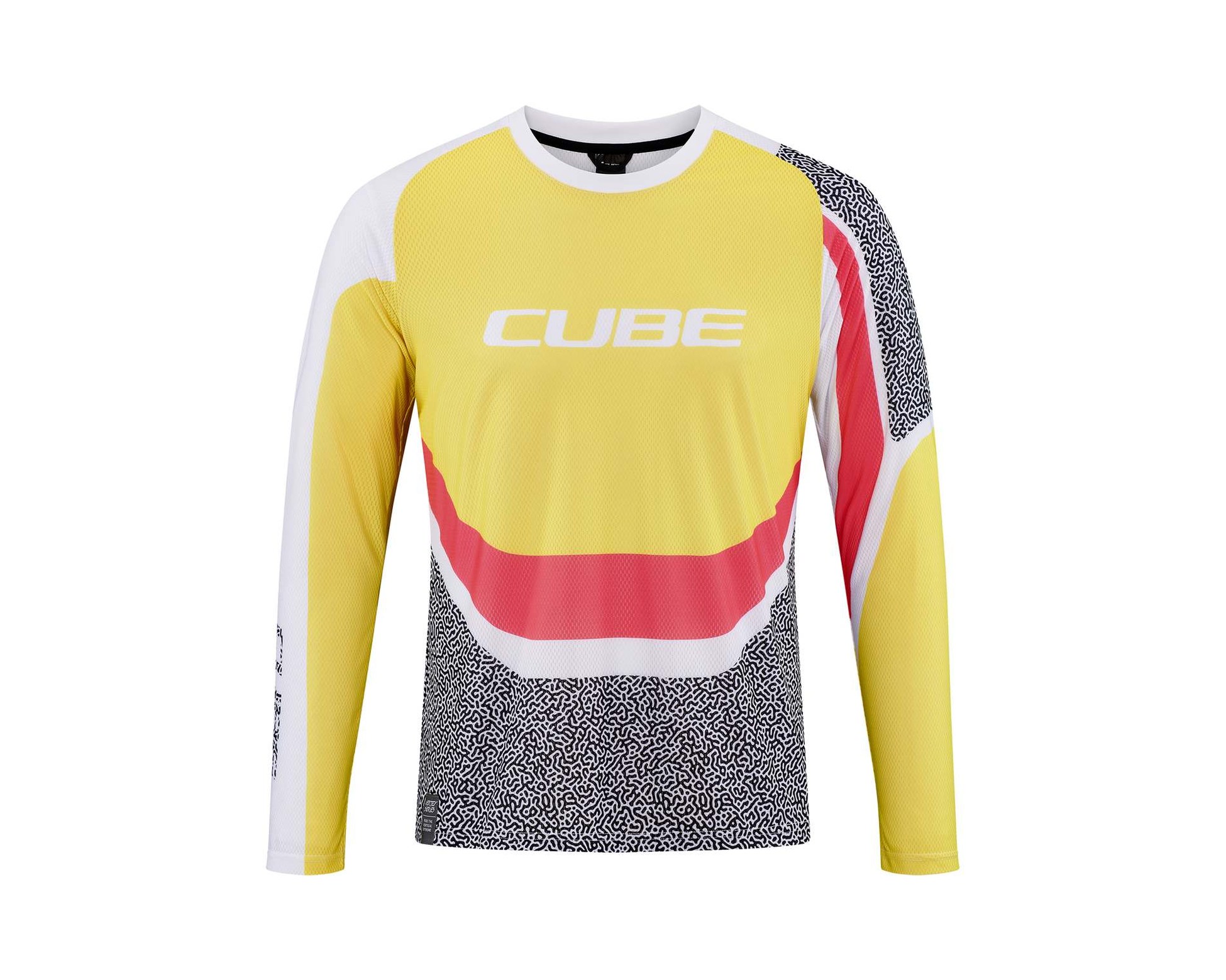 VERTEX Rundhalstrikot langarm yellow´n´pink