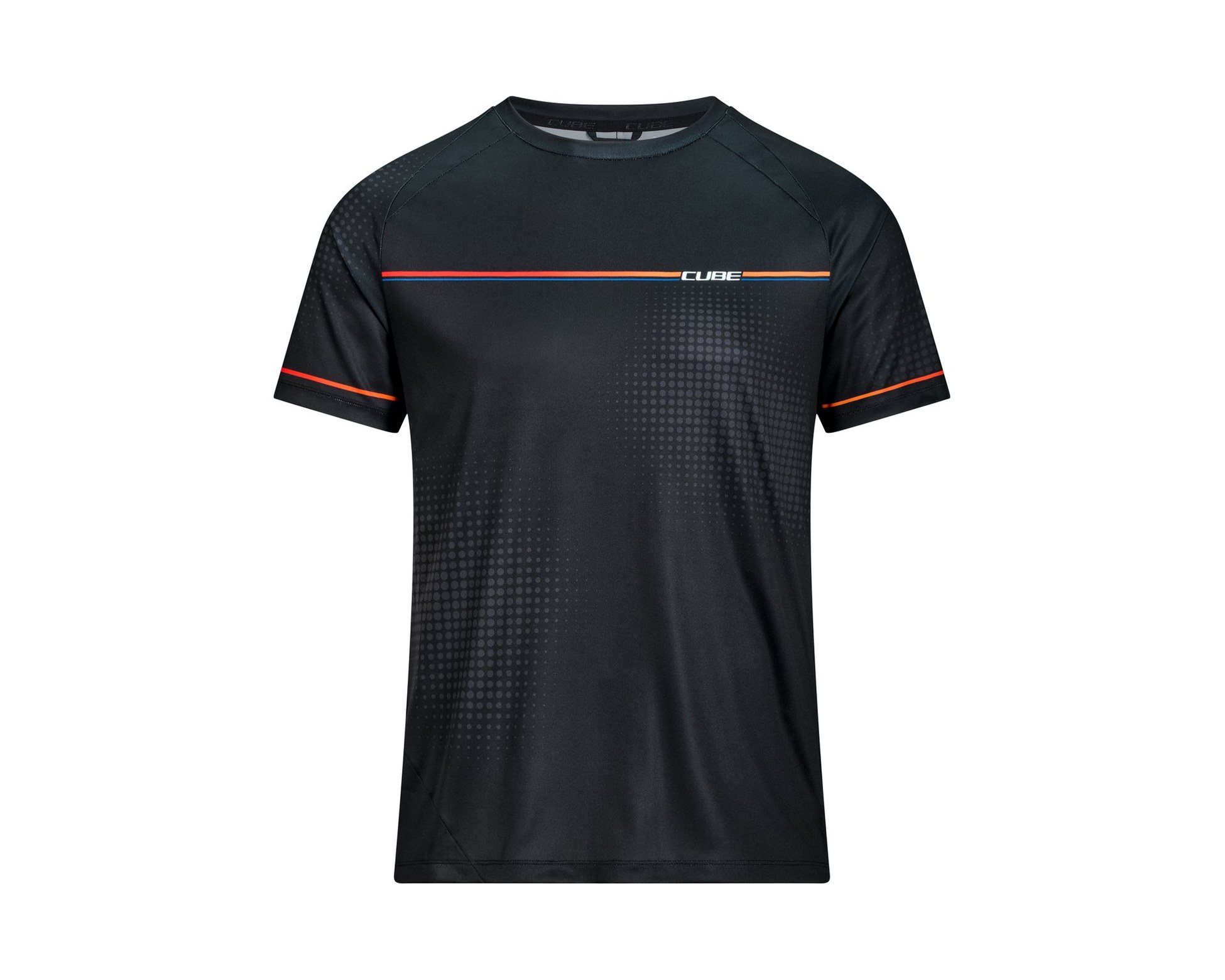 Rundhalstrikot Tech TEAMLINE kurzarm black