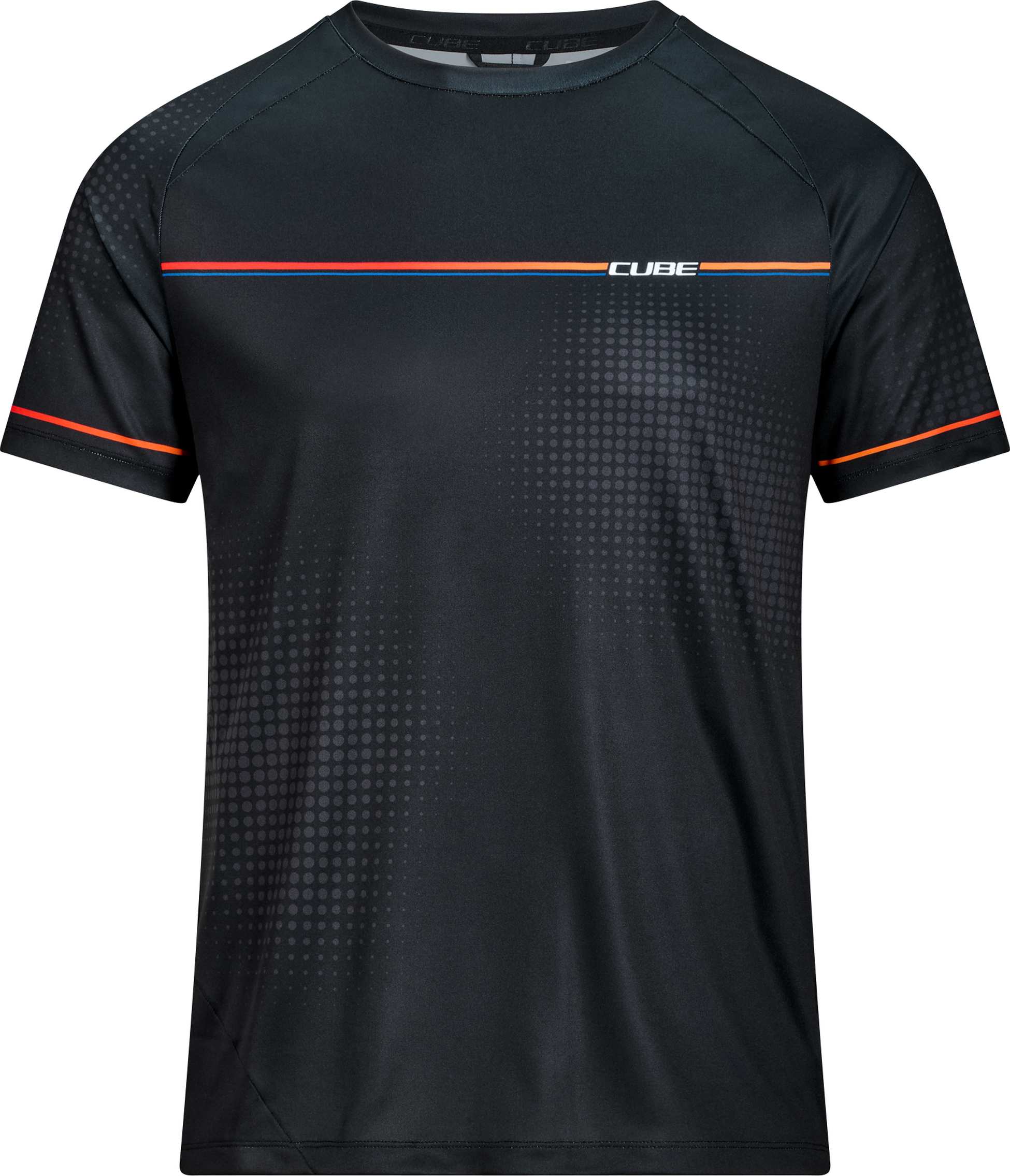 Rundhalstrikot Tech TEAMLINE kurzarm black