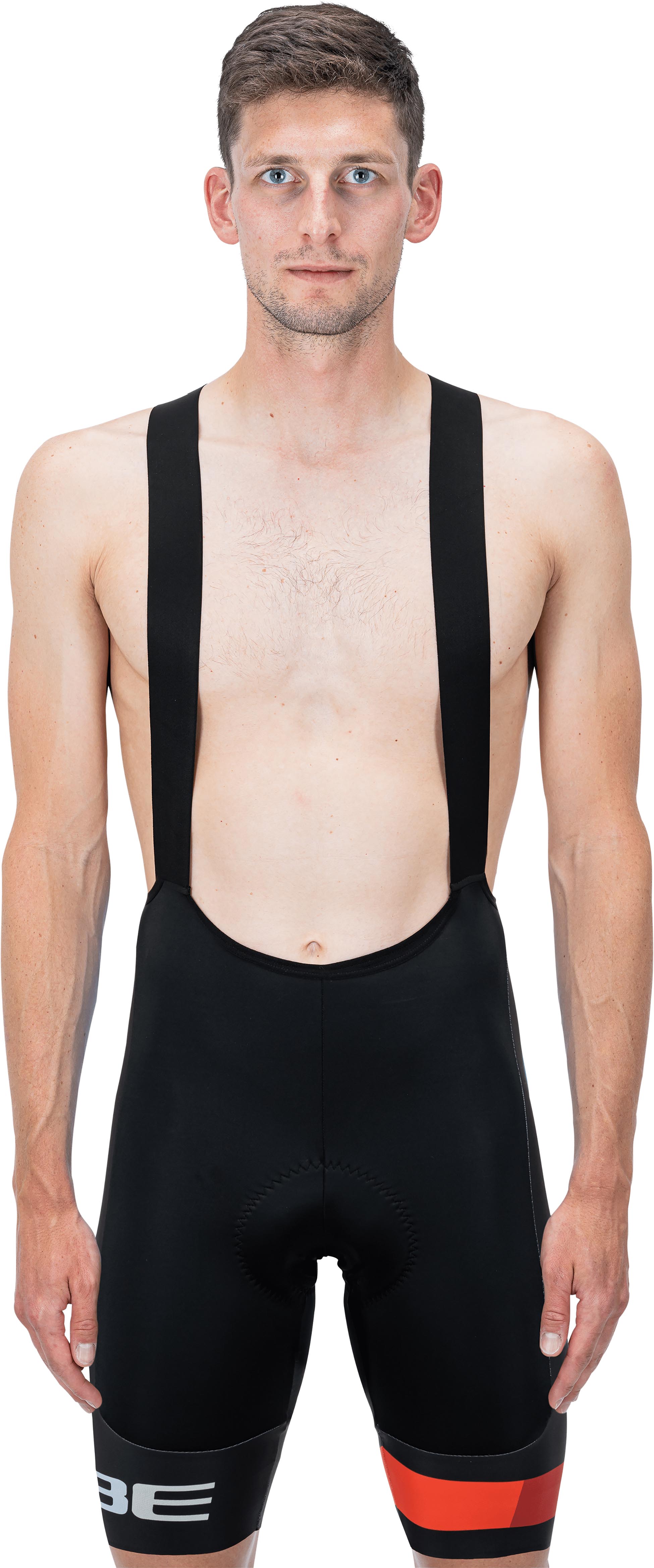 CUBE TEAMLINE Trägerhose Pro kurz black´n´red