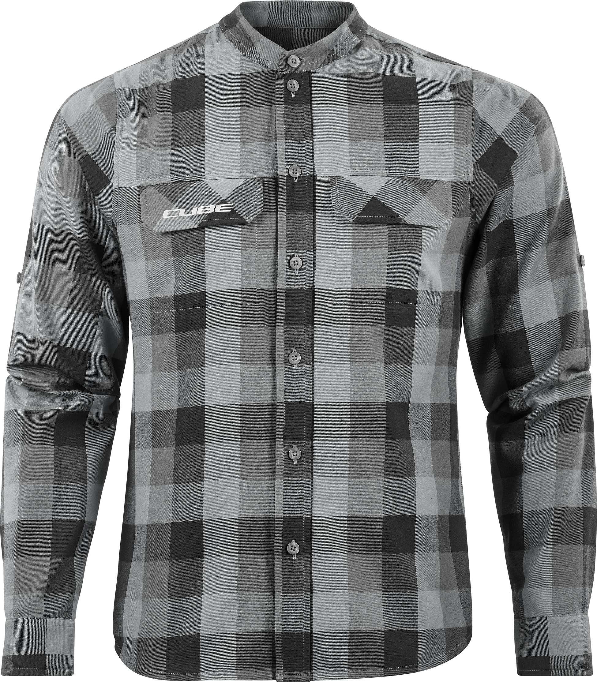 WORK Hemd langarm grey check