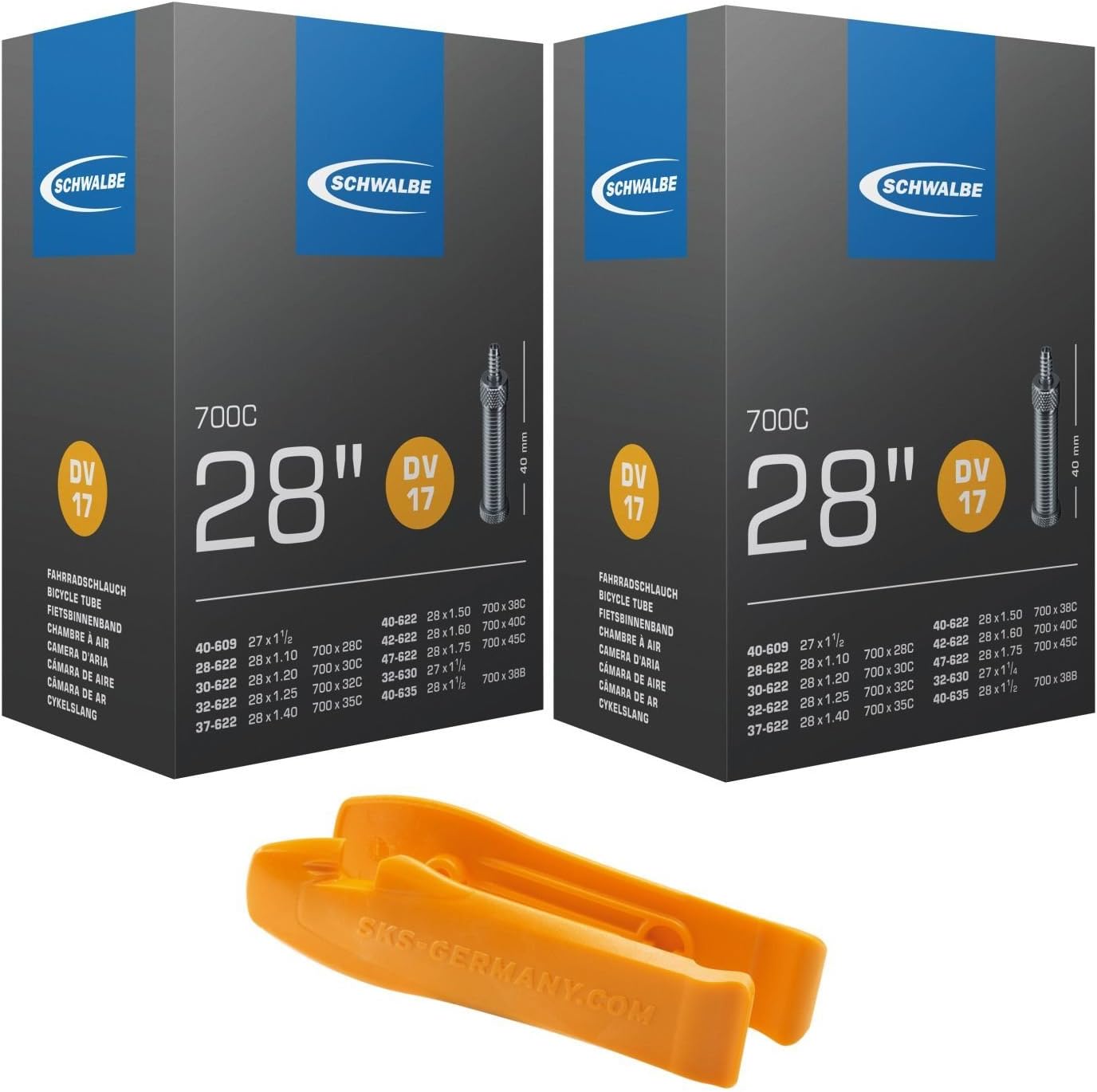 SKS Reifenheber 1 Set (2 Stück)Schwalbe Schlauch DV17