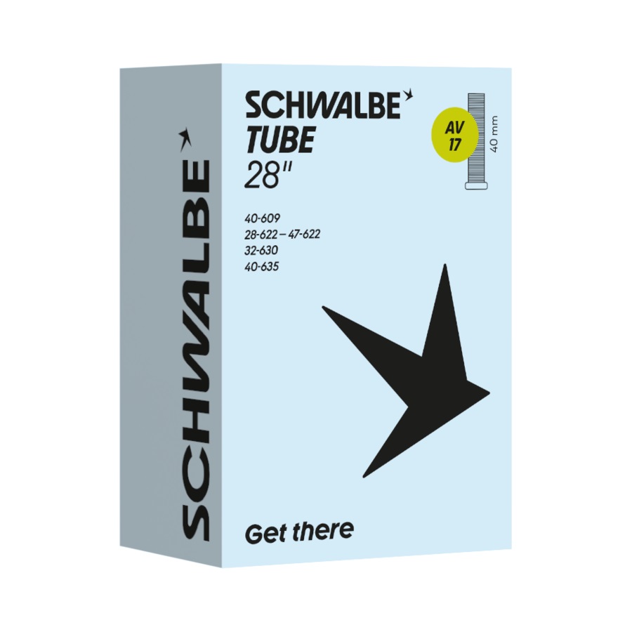 2x SCHWALBE Schlauch 28/47-622/635 black AV17 40 mm