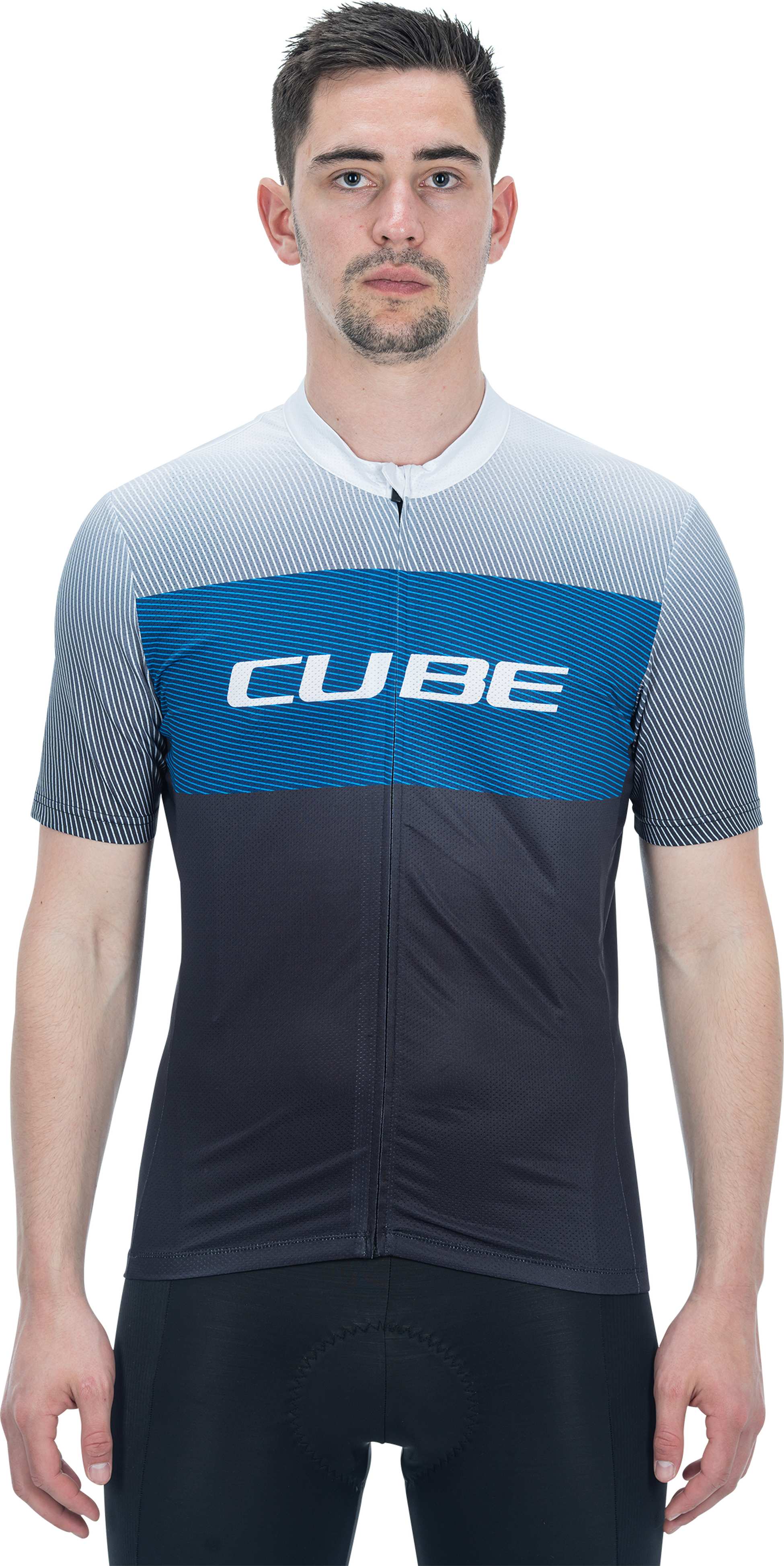 CUBE TEAMLINE Trikot CMPT kurzarm black´n´blue´grey