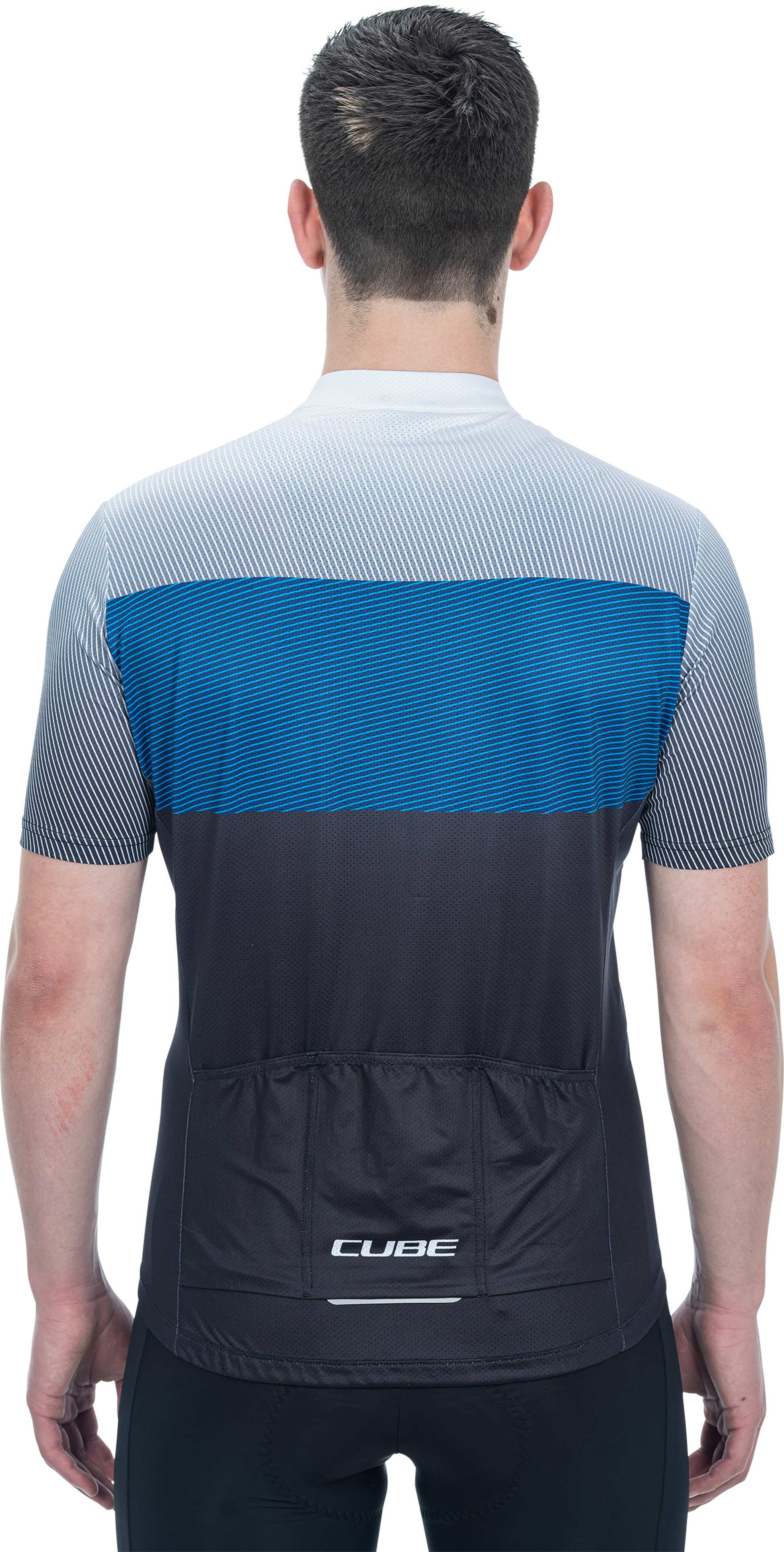 CUBE TEAMLINE Trikot CMPT kurzarm black´n´blue´grey