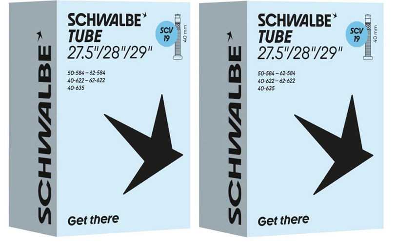 2x SCHWALBE Fahrradschlauch SCV19 | 40 mm | 40-62/584-635
