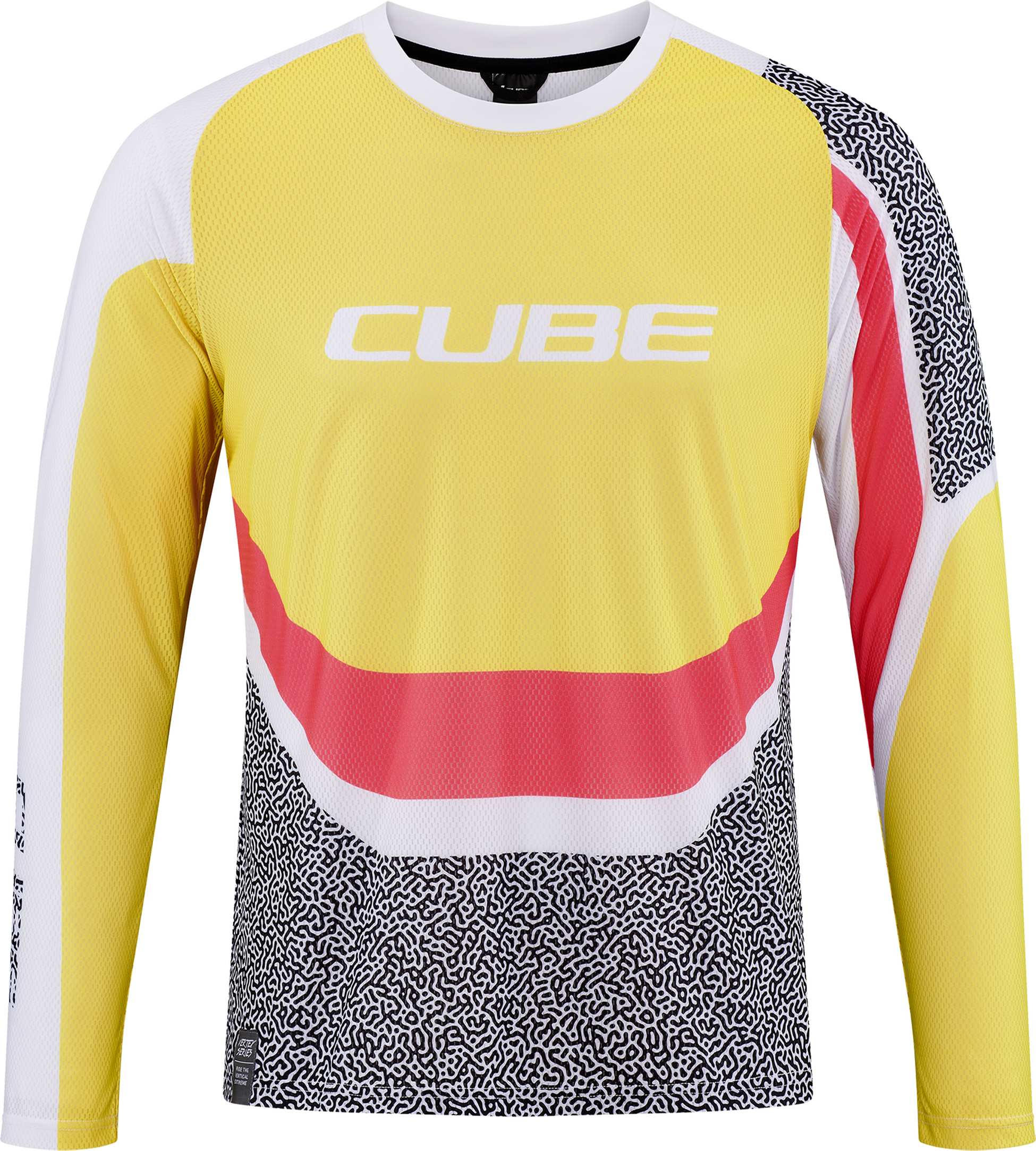 VERTEX Rundhalstrikot langarm yellow´n´pink