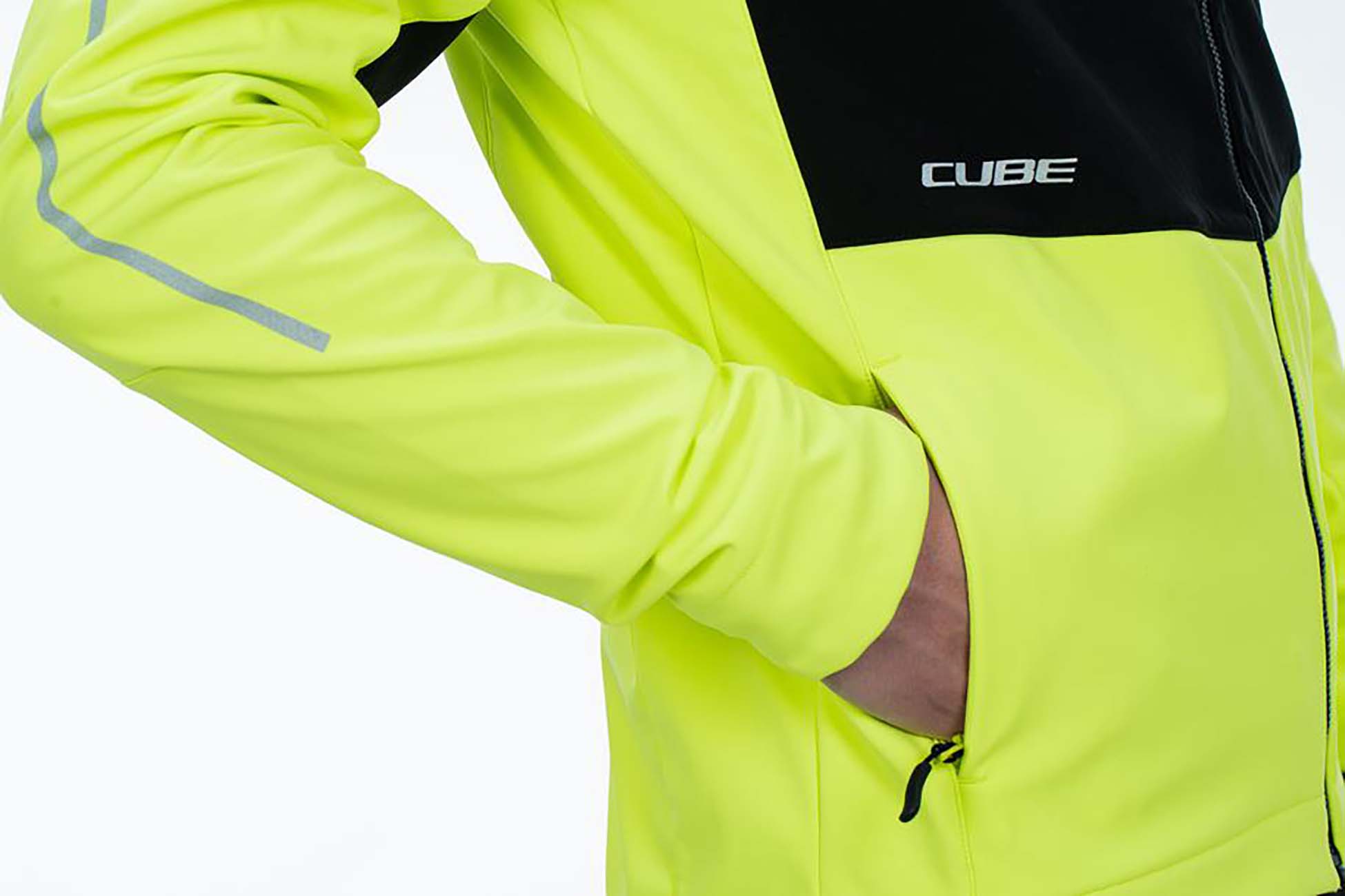CUBE BLACKLINE Softshelljacke 365 Safety black`n`neon yellow
