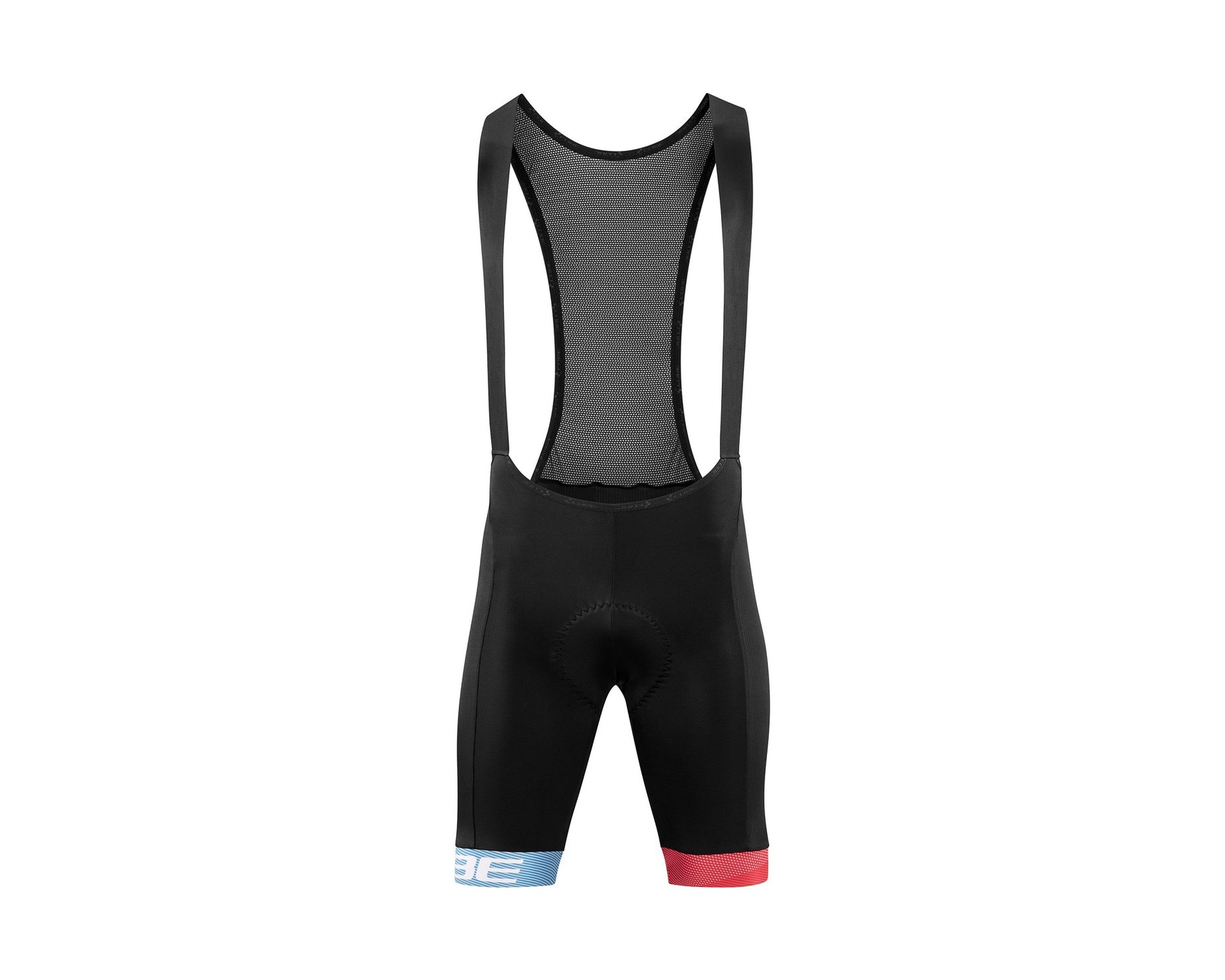 ROAD/XC Trägerhose kurz black´n´blue´n´red