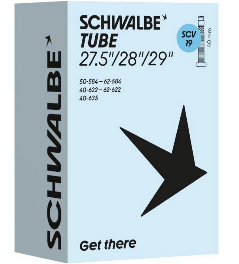 2x SCHWALBE Fahrradschlauch SCV19 | 40 mm | 40-62/584-635
